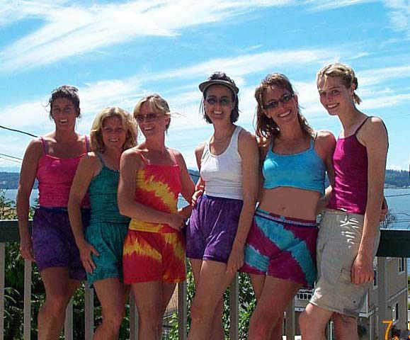 We're glad these gals stayed to take this picture instead of buying fireworks at the Indian reservation with the guys!