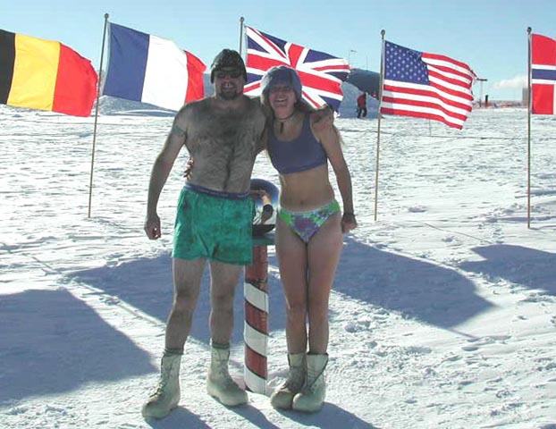 Would you hurry up and take the shot -- It's frigging cold!