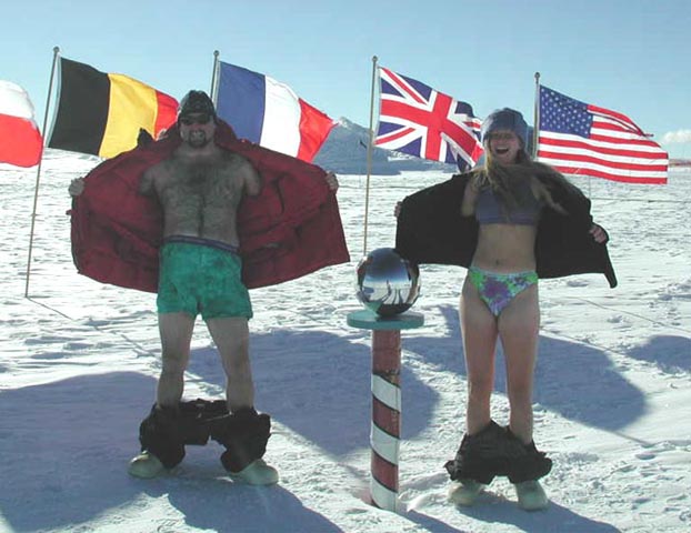 Jon & June flash for the camera