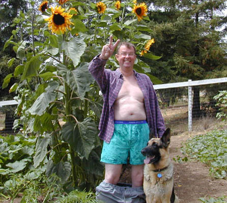 Honest, Sparky, this will help scare away the crows!