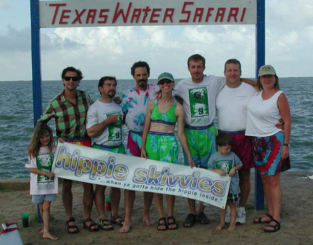 Down in front are Hannah and William, loyal trainees for Safari 2022