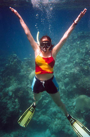 Jumping jacks are so much easier down here!