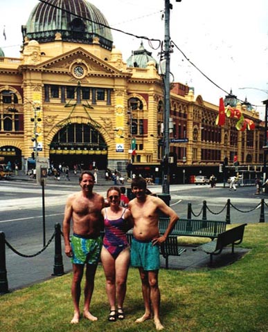 So do ya think they'll let us on the train like this?